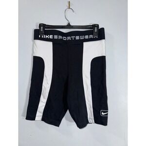 Nike Sportswear Women's Street Bike Compression Shorts black and white Medium